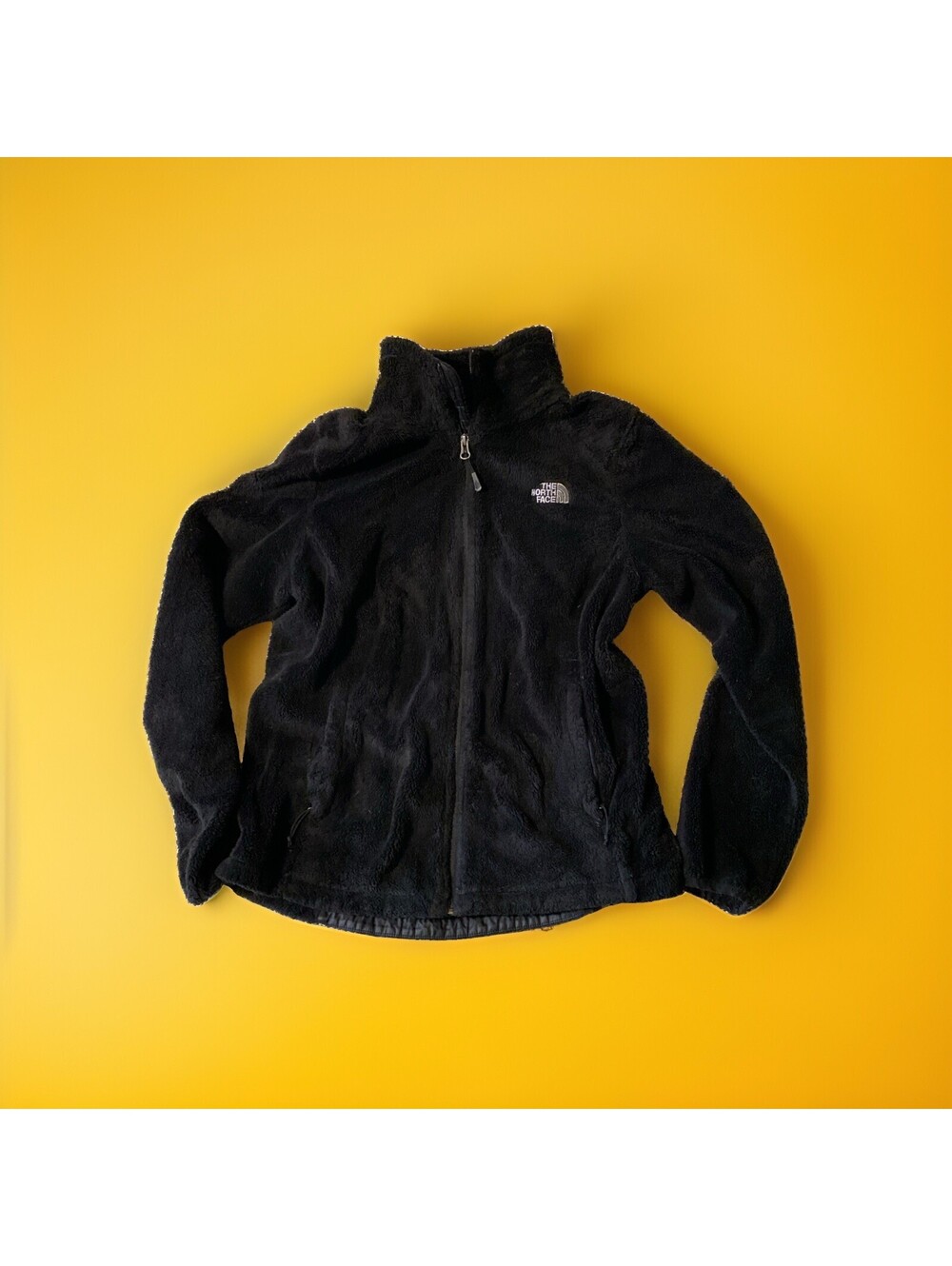 The North Face Fleece Full Zip Jacket Womens Medium Black Mock Neck